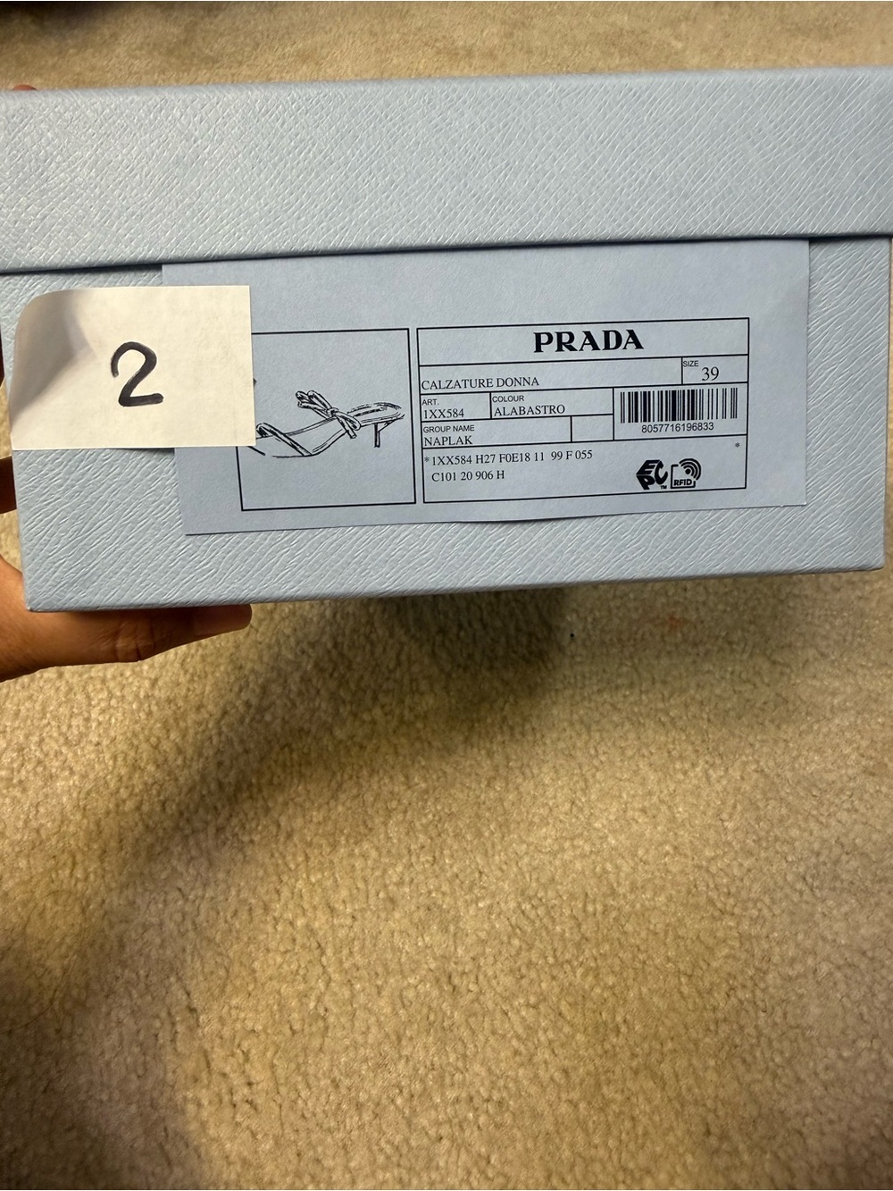 Prada Pink Knotted Strap Kitten Heel Sandals - Picture 7 of 7